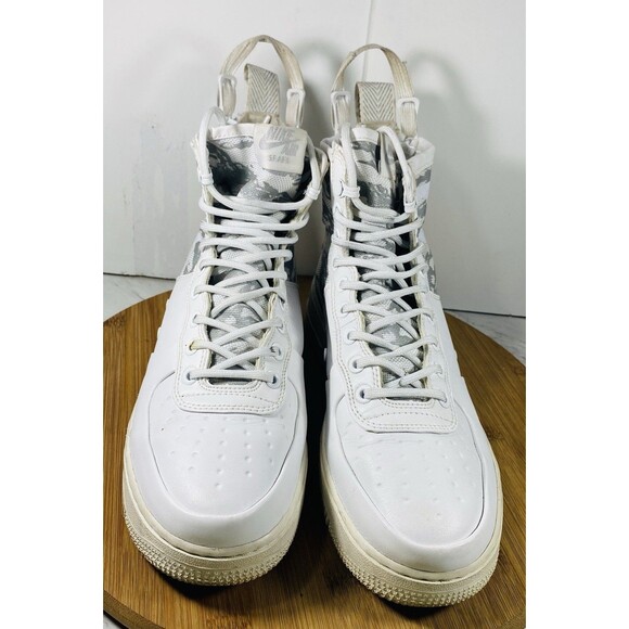 Nike SF Air Force 1 Mid White Winter Camo Shoes Men\'s Size 8.5 - AA1129 100 VF main image 6